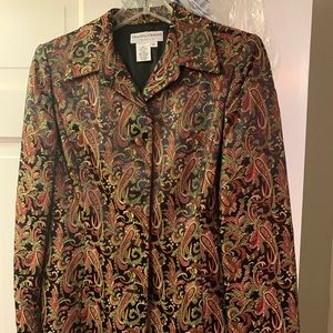 Drapers & Damons Paisley multi color blazer